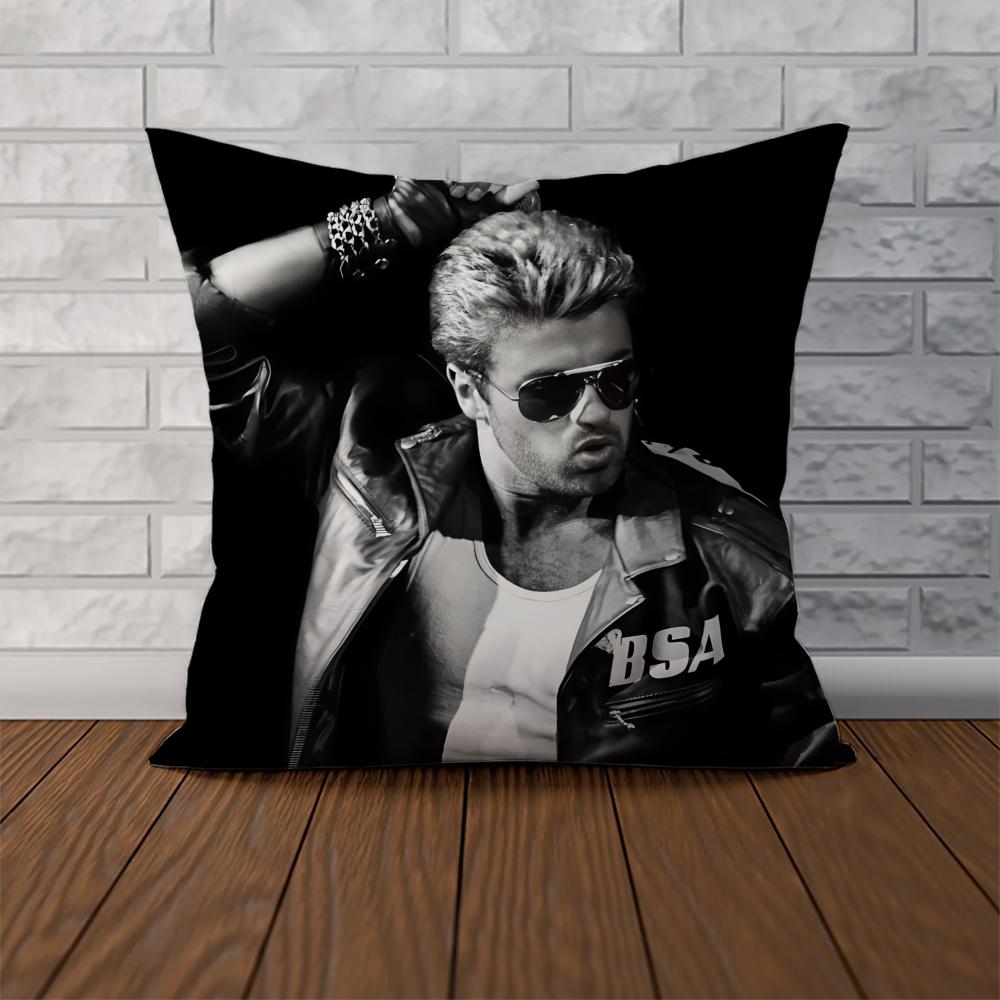 Singer GGeorge Michael Pillow Case For Car Sofa Decorative Home Doublesided Print Plush Square Throw Pillow Cushion Cover