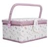 Sewing Basket Purple Premium Fabric Crease Proof Good Elasticity Wear Resistant Portable Durable