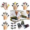 5pcs Hand Puppets Dinosaur Head Hand Puppet Finger Mini Baby Animals Model Role Playing Toy