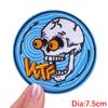 Вышитые нашивки Rock Roll для DIY, Панк, Скелет, Термонаклейки для Одежды, Куртки, Джинсов, Сумки, Шляпы, Декор