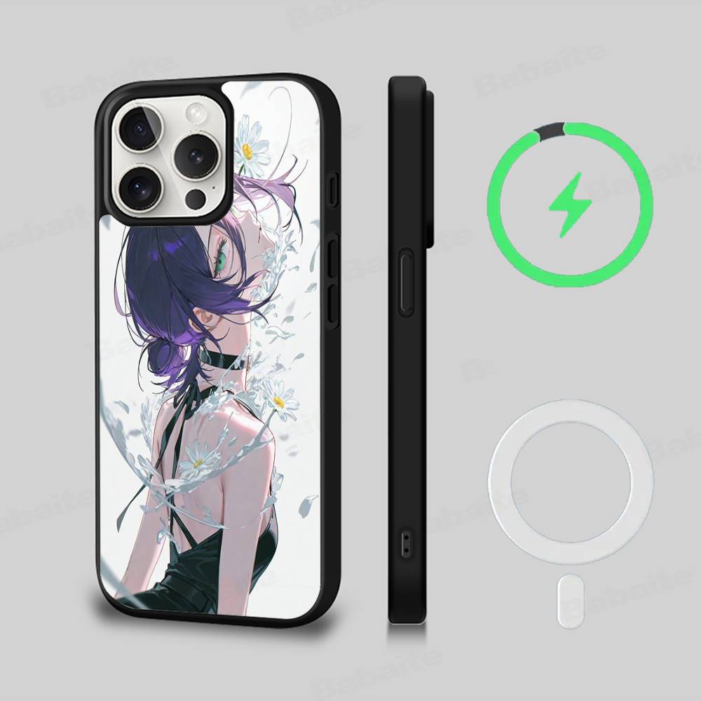 Чехол для телефона Chainsaw Man The Movie Арка Резе Для iPhone 13 14 15 11 12 16 17 Pro Max Plus Для Magsafe Магнитный Чехол