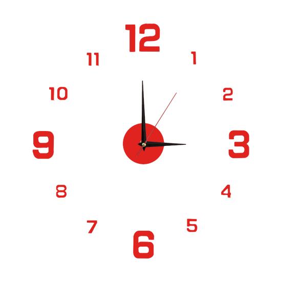 DIY Wall Clock Modern Large 3D Wall Clock Stickers Silent Frameless Clock Night Light Needles Ticking Clock