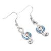 Summer jewelry platinum rhombus blue opal earrings simple atmosphere niche design earrings