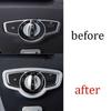 Headlight Switch Control 2016-21 Matte Sliver Button Ring For Benz E-Class W213