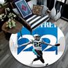 Christian McCaffrey pattern round rug,Carpet Rug for Living Room Bedroom Playroom ,Non-slip Floor Mat,Holiday Gifts and Birthday Gifts.