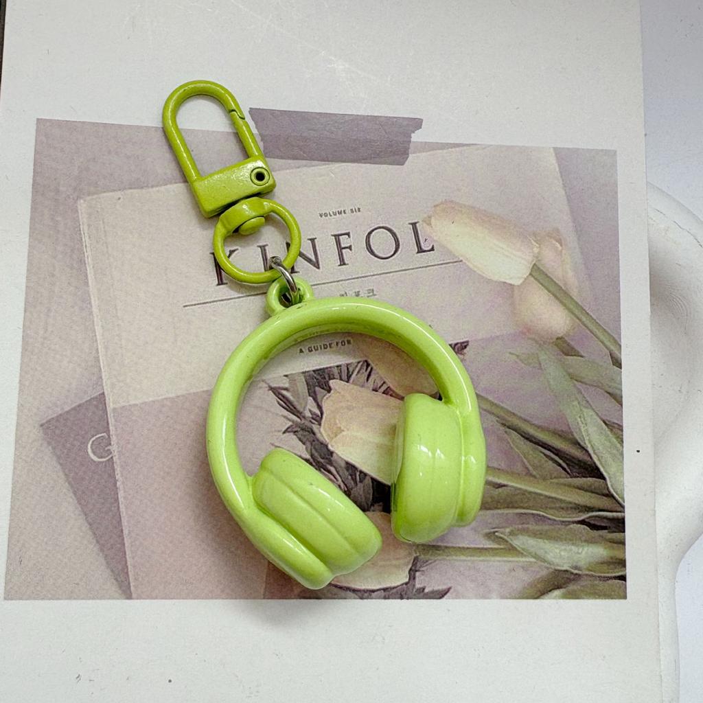 1 шт. Цепочка для мобильного телефона, Шарм для наушников, Подвеска для рюкзака, Милый красочный 3D кулон в виде наушников, Брелок, Подарки