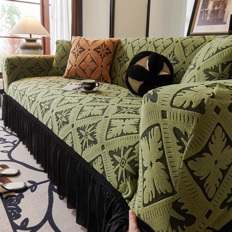 New Skirt Sofa Cover Single and Double All Inclusive Four season All in One Anti Cat Scratch Old Fashioned Universal Cover