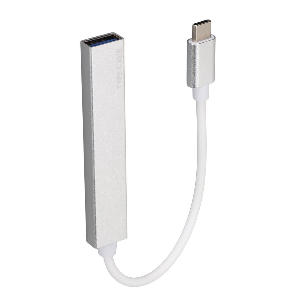 USB C Hub 4 in 1 Type C to USB 2.0 USB 3.0 Mini Portable Silver Docking Station for Desktop Laptop