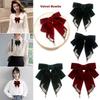Retro Velvet Bowtie Business Collar Rhinestones Jewelry New Bowknot Necktie  Women and Man
