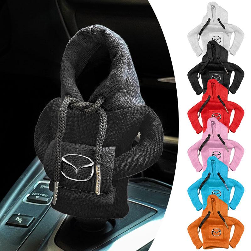 1Pcs Hoodie Car Gear Shift Knob Cover Manual Handle Change Lever Cover Accessories for Mazda M5 Ms CX-4 CX-5 CX6 M3 M6 MX3 MX5