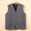 Мужской жилет большого размера с плюшевой подкладкой для мужчин среднего возраста, одежда для зимы для пожилых людей, утолщенные жилеты с теплым топом дедушки