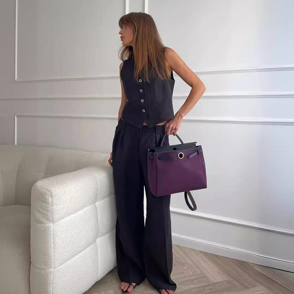 Женский костюм из жилета и брюк, комплект из двух предметов, офисные женские летние шикарные комплекты из 2 предметов