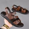 Fashion Summer Fashionable Men's Belt Buckle Garden Sandals Breathable Large Size Beach Shoes Soft Bottom Casual Slippers