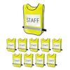 Vest Set of 10 Bib Reflective Mesh Quick Drying STAFF Ready To Use Upon Arrival [BBLUE HANDS] Plug-in