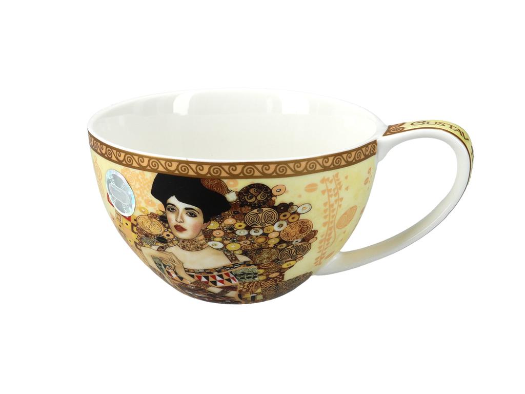 Filiżanka Ze Spodkiem Gustav Klimt Adela Kremowa Porcelana Prezent