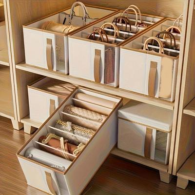 Large Capacity Handbag Storage Basket Non-Woven Fabric Purse Storage Organizer Closet