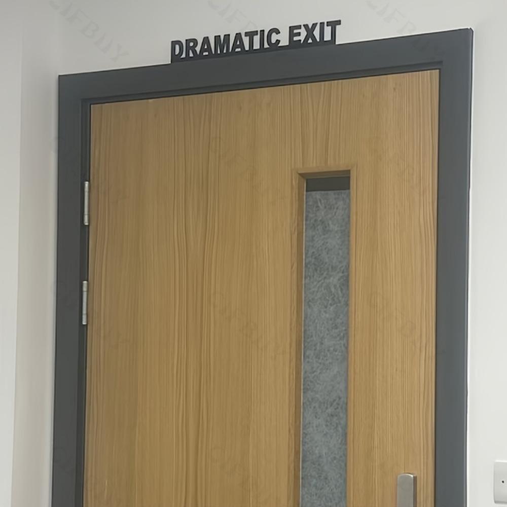 1 шт. Современная металлическая дверная накладка «Драматический выход» — настенное искусство и декор полок, идеально подходит для свадеб, Хэллоуина и Рождества, для использования в помещении, украшение для статуй на стену