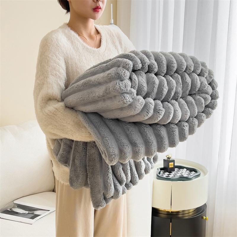 Плюшевый плед с кроликом Многофункциональный плед для сна Плюшевый плед Falei Офисный плед Покрывало для дивана/машины