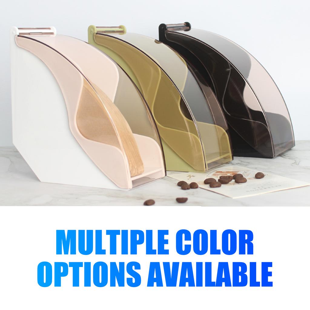 Многоцелевой ящик для хранения фильтровальной бумаги, пылезащитный дизайн, портативный аксессуар для домашнего хозяйства и ежедневного использования в кафе