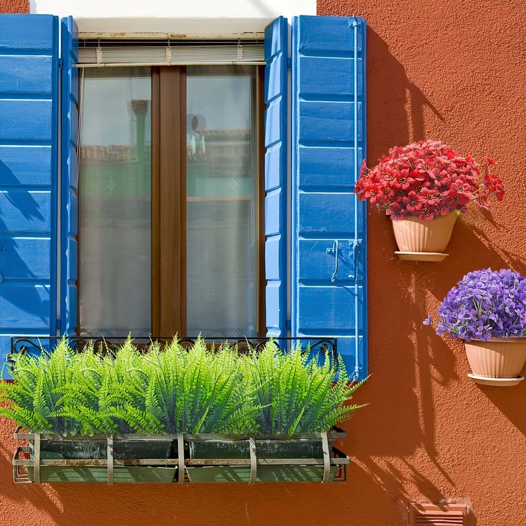 Искусственные растения и цветы, Антиоксидантные бостонские папоротники, Уличная искусственная зелень, Искусственные растения, подходящие для садового декора