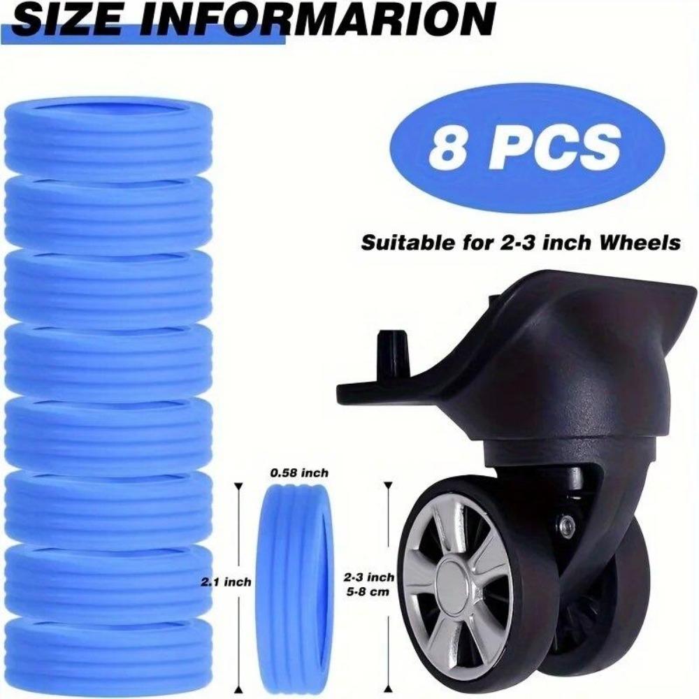 4/8 шт., защита колес для багажа, силиконовые колеса, обувь на колесиках, дорожный чемодан, чехол с шумоподавлением, аксессуары для колёс