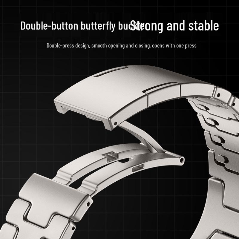 Быстросъемный стальной бизнес-браслет H-звеньев для Apple Watch Ultra 3 / Apple Watch 11