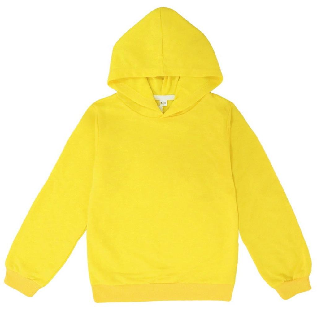 Детская мода Однотонный пуловер Повседневная универсальная толстовка