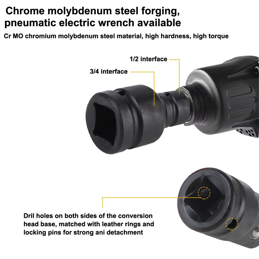 Набор ручных инструментов 1/4 1/2 3/8 3/4 торцевой ключ пневматический переходник 6 шт торцевой ключ трещотка приводной гаечный ключ набор