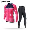 XINTOWN Womens Long Sleeve Cycling Jersey Set Breathable Biking Suit Road Riding