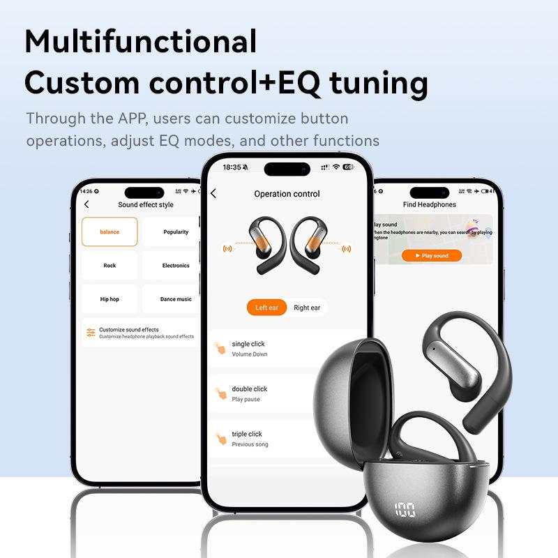 JYL TS Bluetooth-наушники для спортсменов с шумоподавлением, пластиковые