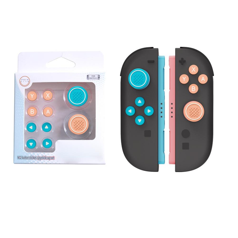 Для Nintendo Switch 2 Накладки на стики Джойстика и Набор Стикеры на Кнопки ABXY для Switch 2 Joycon Комплект Игровых Аксессуаров
