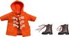 Nendoroid Doll Warm Set Boots Duffel Coat & [Orange]