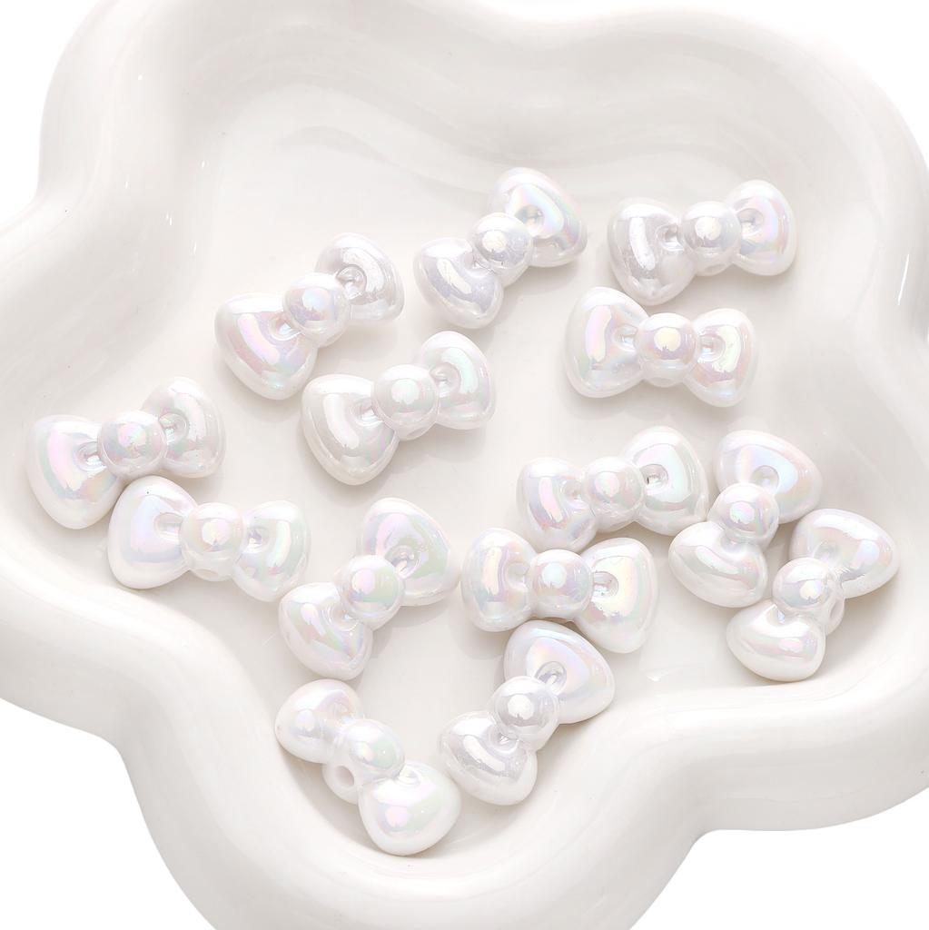 2/10 шт. акриловые бусины-бантики цвета AB, разбросанные бусины для самостоятельного изготовления браслетов, ожерелий и ювелирных изделий