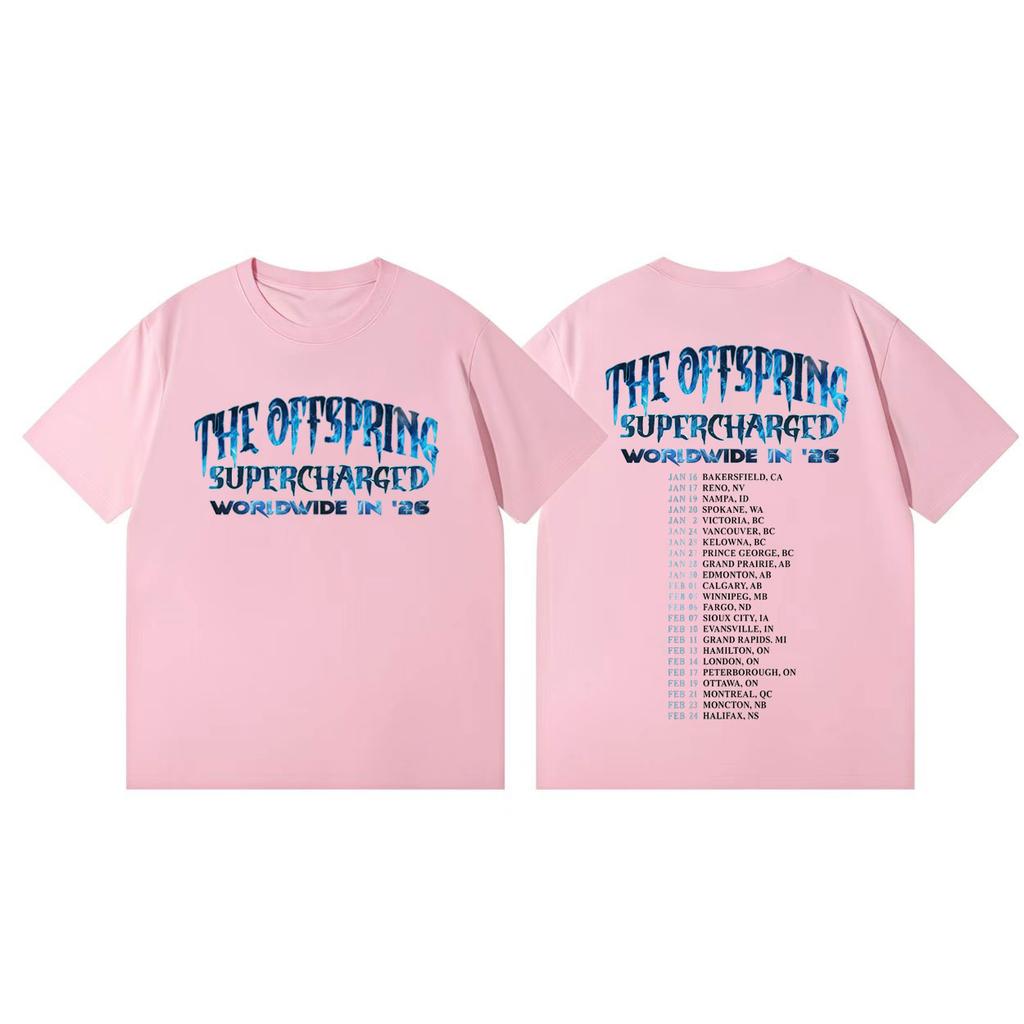 The Offspring Tour 2026 Merch Tshirts Men Women Clothing Punk Rock Short Sleeve Tshirt Summer Fashion Casual Oversized T Shirt