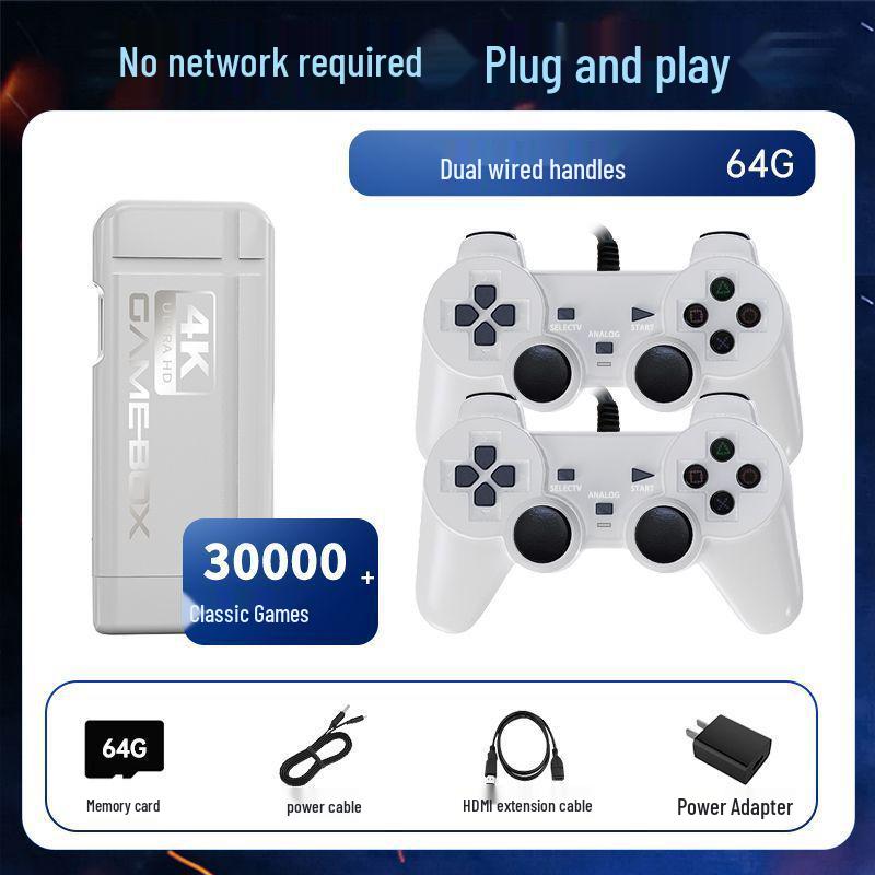 2025 3D HD 4K Беспроводная Домашняя Консоль: Подключается к ТВ и включает классические ностальгические аркадные игры с Супер Марио