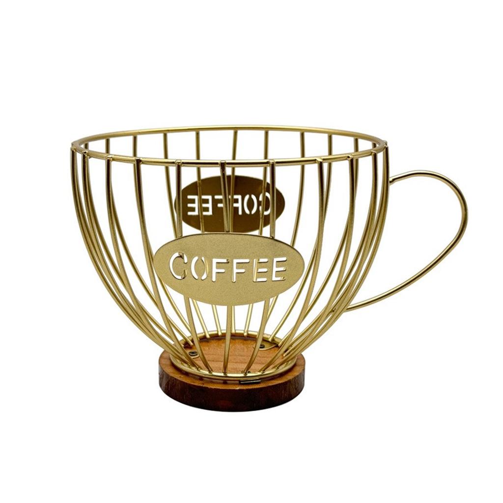 Практичная корзина для хранения кофе, большая емкость, органайзер для кофейных капсул, дозатор для капсул эспрессо для кухонной столешницы