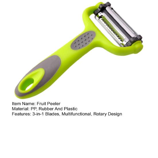 Лезвия из нержавеющей стали 3-в-1 Овощечистка для фруктов с функцией жульена Нескользящая ручка Фрукты Овощи Картофель Морковь Огурцы Овощечистка Кухонный гаджет