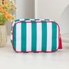 Large Capacity Portable Cosmetic Bag Large Striped Makeup Bag Portable Pouch  Girls