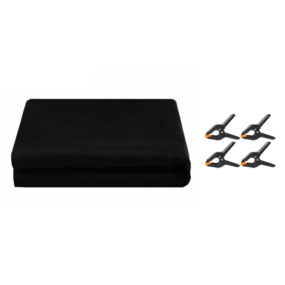 3 x 5m Photography Backdrop Set with 4 Clips Polyester Background Screen for Studio/Live Streaming