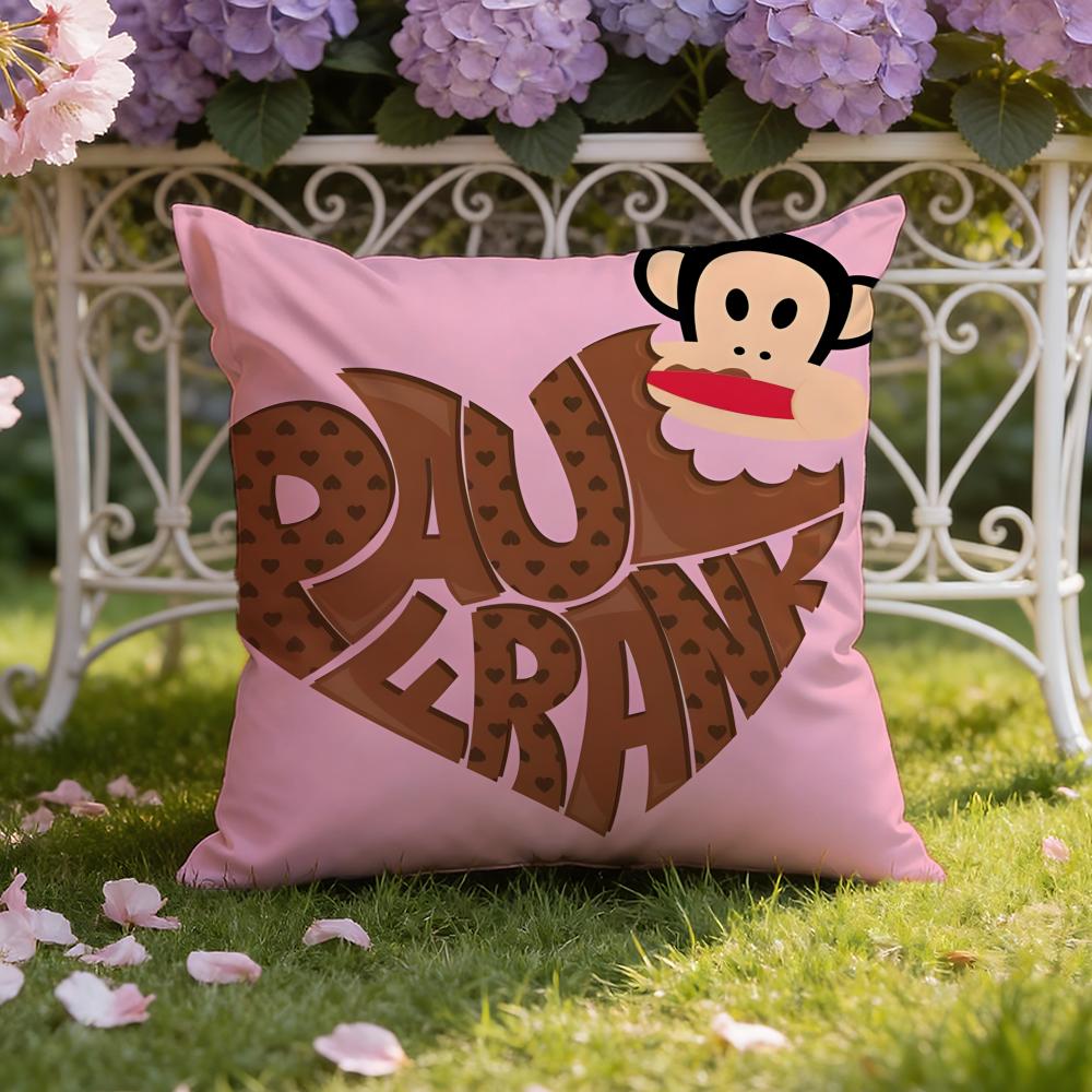Мультяшная наволочка с обезьянкой P-Paul Frank, двойного назначения для дома и автомобиля: Двусторонняя конструкция для максимального комфорта