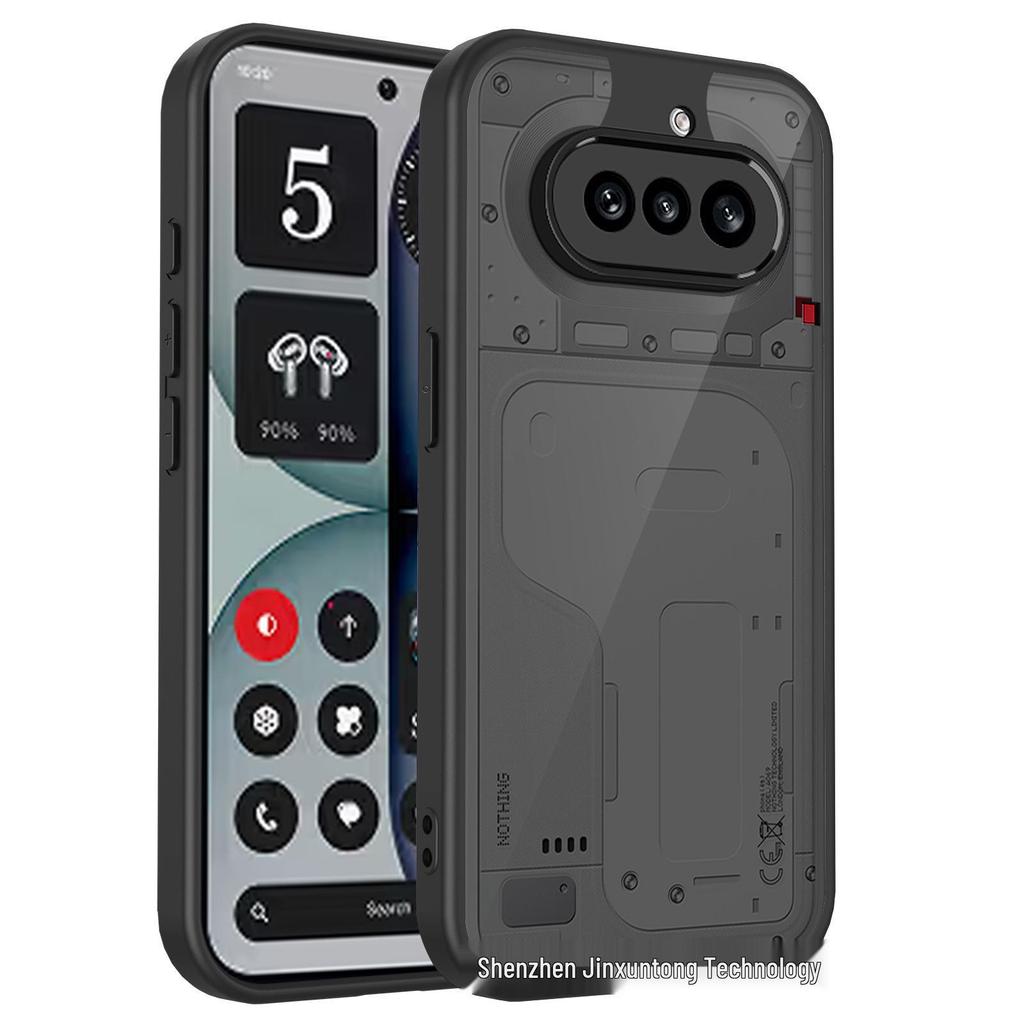 Применимый чехол для Nothing Phone 3 с полупрозрачной черной отделкой, приятный на ощупь - Матовый 2PRO 3APRO