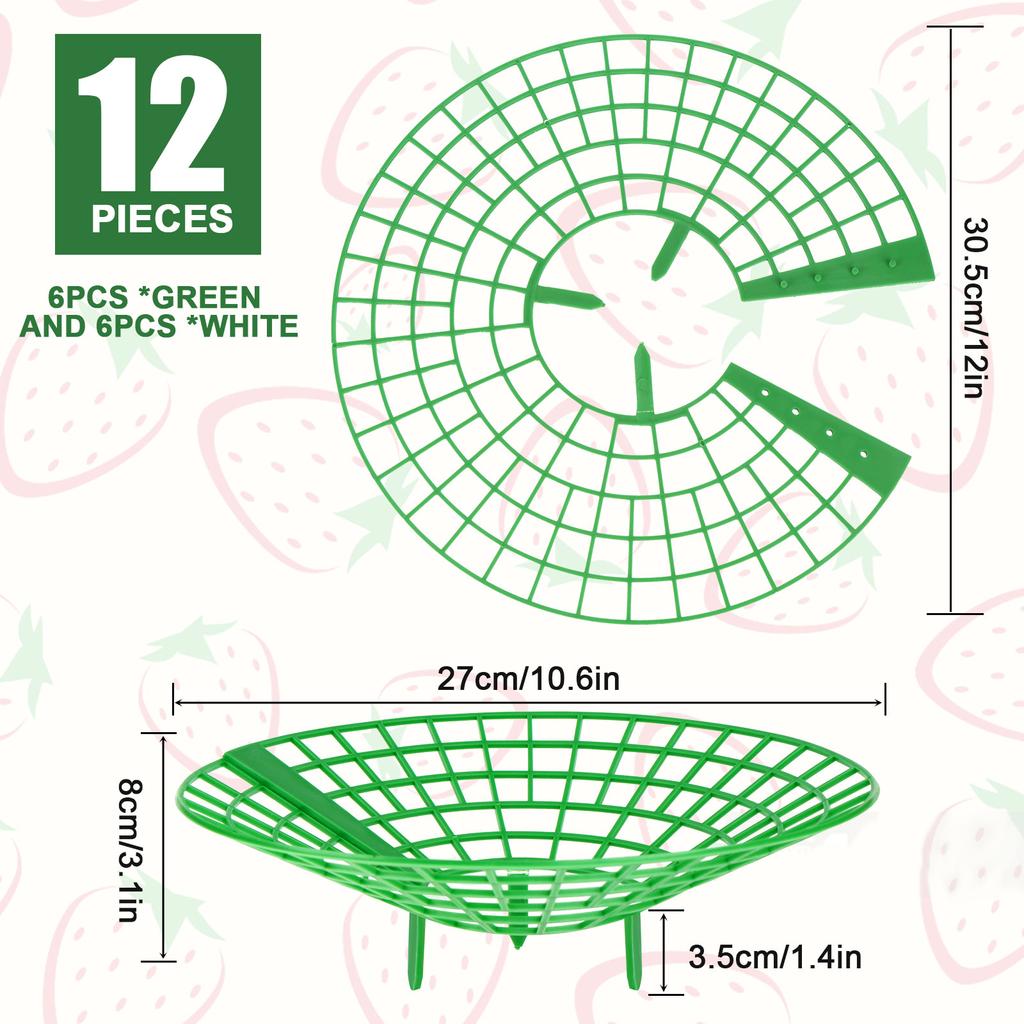 12 упаковок опор для растений клубники, подставка для растений клубники с 3 прочными ножками