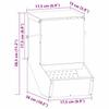 Rabbit Feeder Black 17.5 x 26 x 28.5 cm