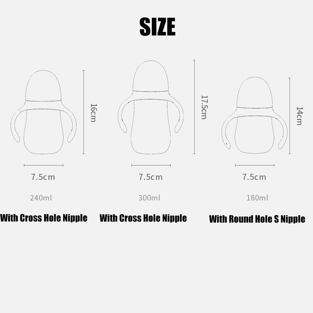 Multifunctional Drinking Wide-Caliber Feeding Bottle Baby Bottles Drinking Cup With Gravity Ball