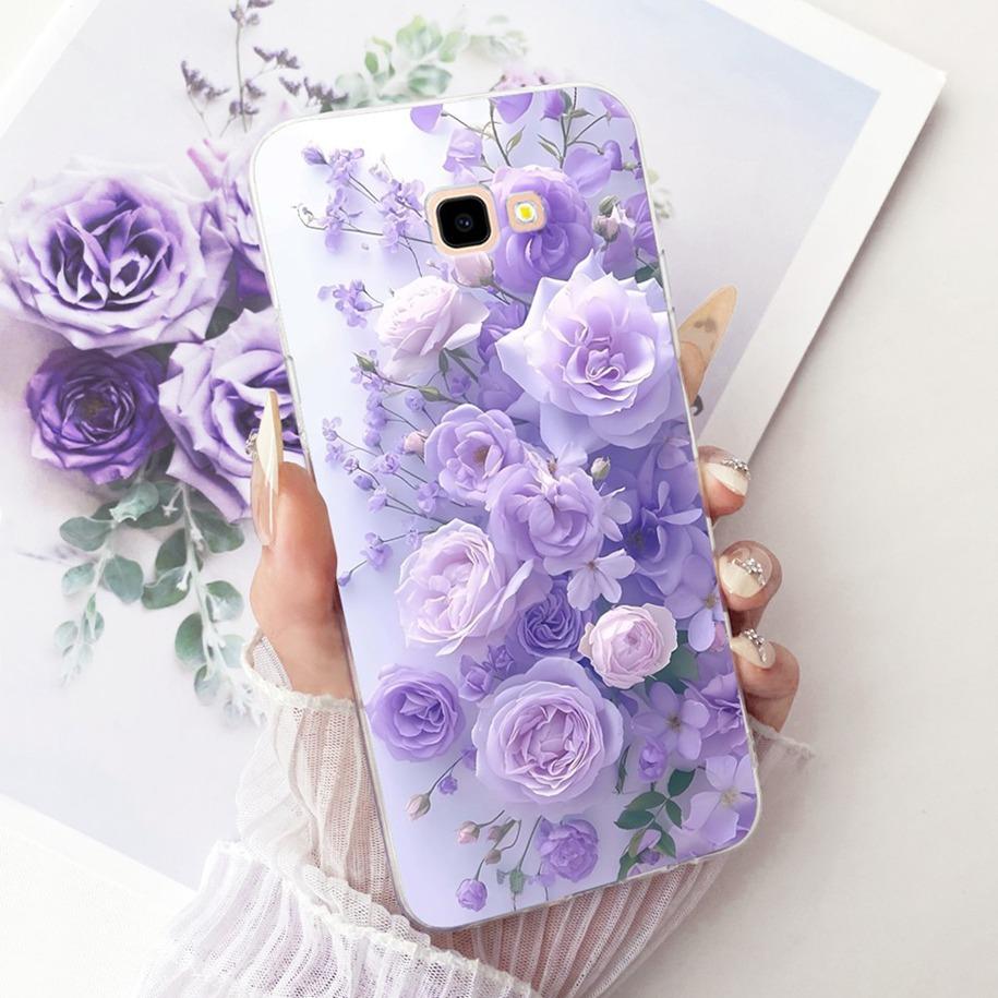 Case For Samsung Galaxy J4+ J4 Core 2018 Cover SM-J410F SM-J415F Clear Cases Fashion Flower Silicone Bumper For Samsung J4 Funda