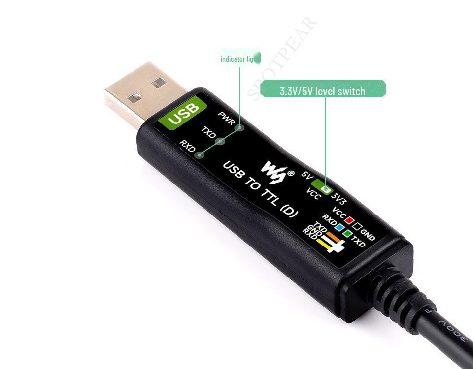 Raspberry Pi 5 Промышленный USB-TTL Последовательный Отладочный Кабель с FT232RNL