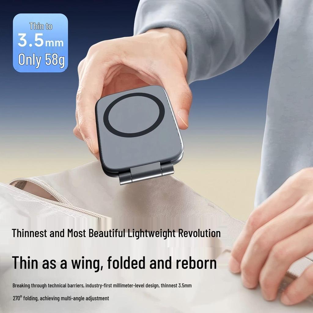 Ultra-Thin Magnetic Phone Holder for Car and Desktop