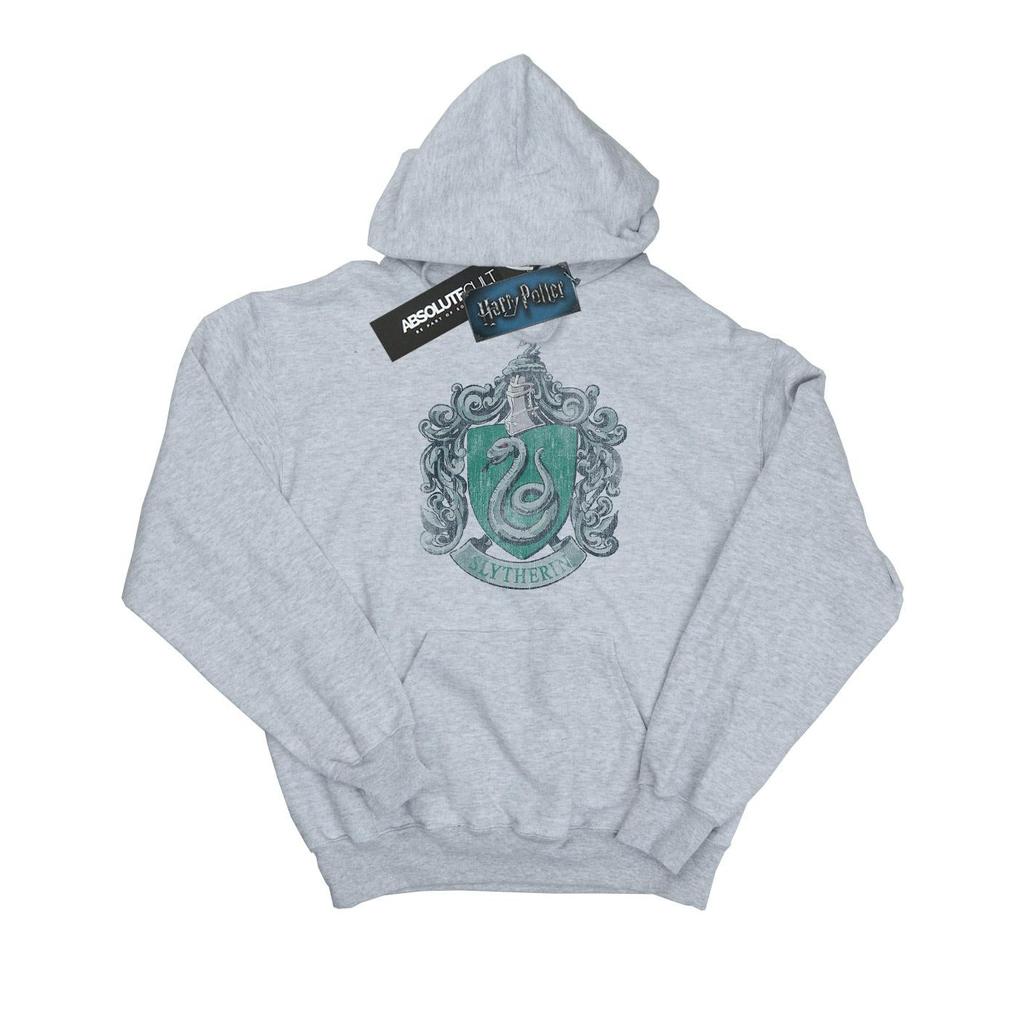 Harry Potter Girls Slytherin Distressed Crest Hoodie