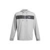 UA Sportstyle Logo Print Breathable Hooded Long Sleeve Windbreaker Men Outerwear Gray 1361621-012