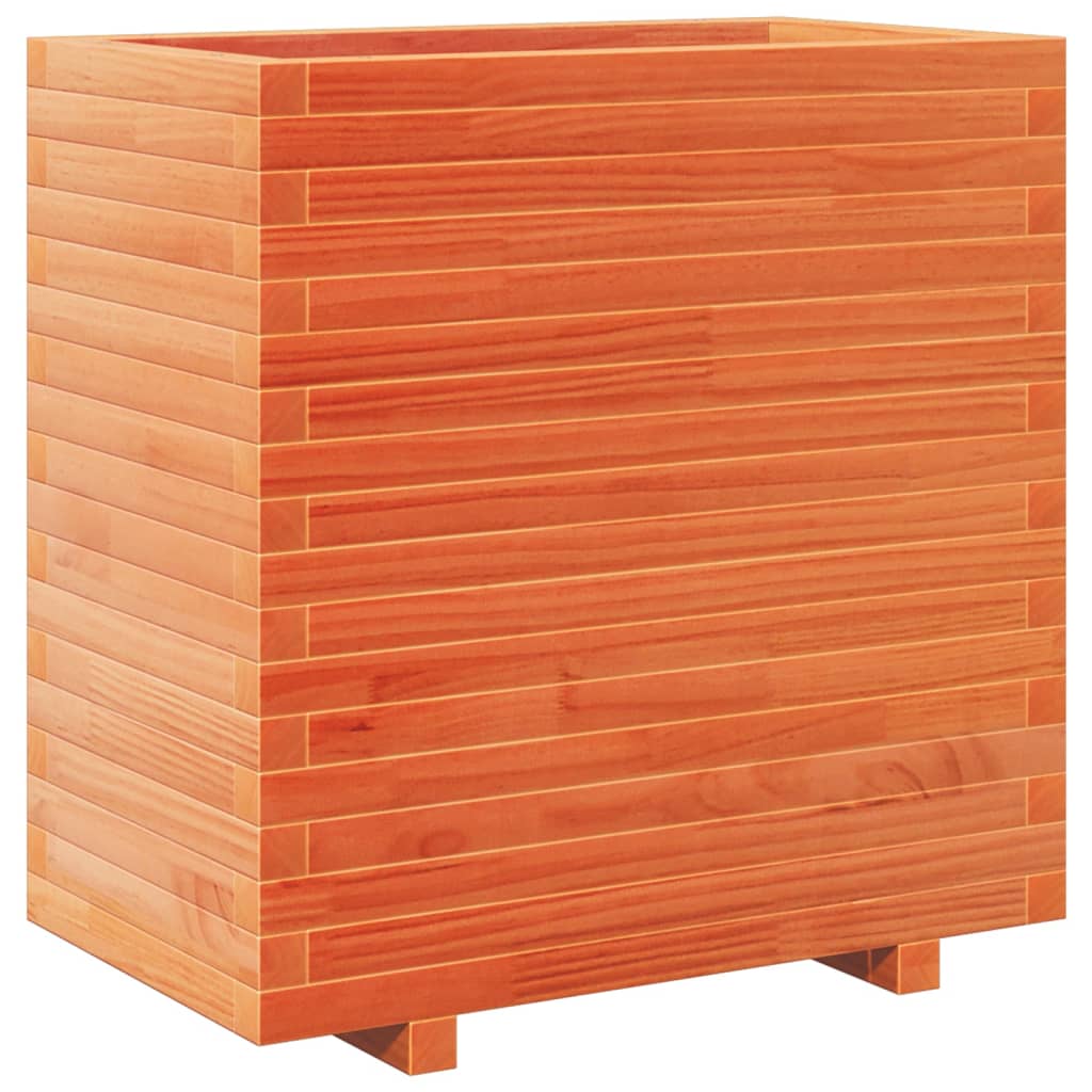 Plant Pot Wax Brown 70x40x72.5 cm Solid Pine Wood